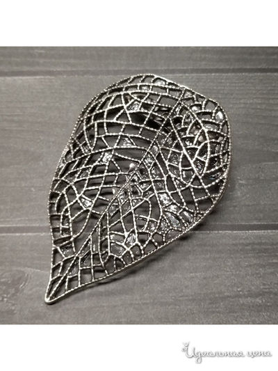 Брошь "Березовый лист" De.lin`a, цвет Металлический