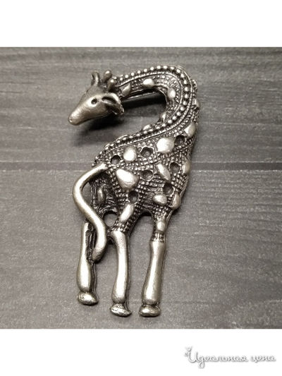 Брошь "Жираф" De.lin`a, цвет Металлический