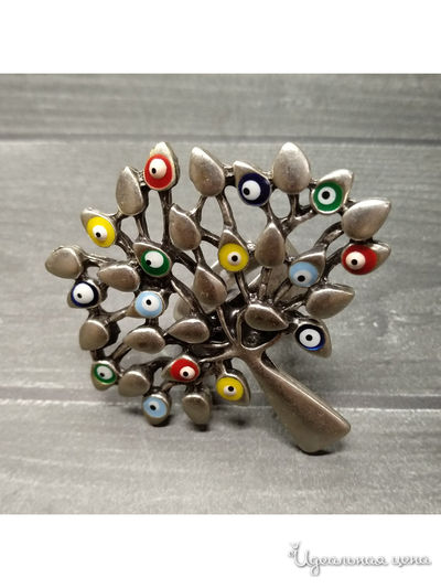 Кольцо "Дерево счастья" De.lin`a, цвет Металлический