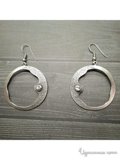 Серьги "Орбита" De.lin`a, цвет Металлический