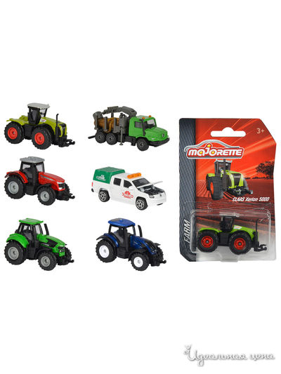 Фермерская техника  6 видов 7см Majorette, цвет в ассортименте