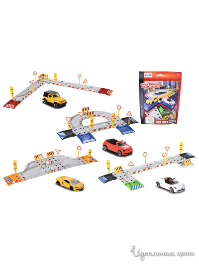 Дополнительные элементы Creatix 20 шт + 1 die-cast машинка 4 варианта Majorette