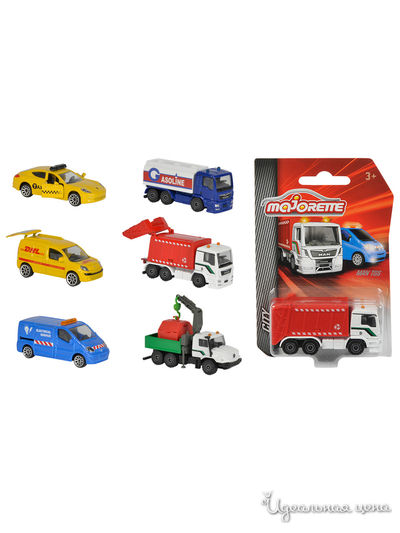 Машинки городская техника 7,5см  6 видов Majorette, цвет в ассортименте