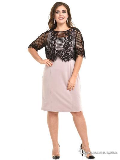 Платье, блузка Svesta, цвет бежевый, черный