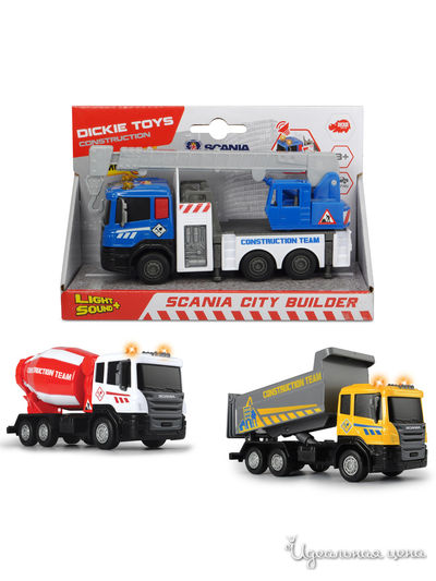 Строительная техника с кабиной die-cast, 17 см свет звук DICKIE