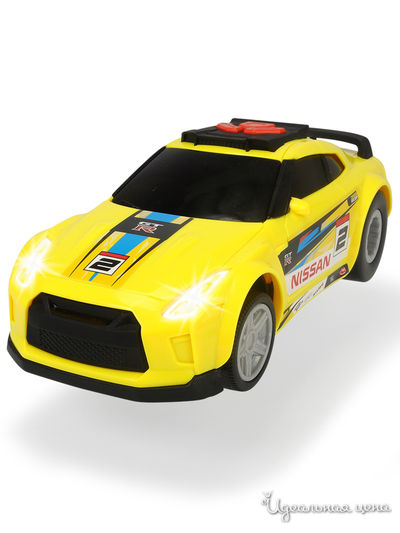 Машинка рейсинговый автомобиль Nissan GTR моторизированная, 25,5 см свет звук DICKIE