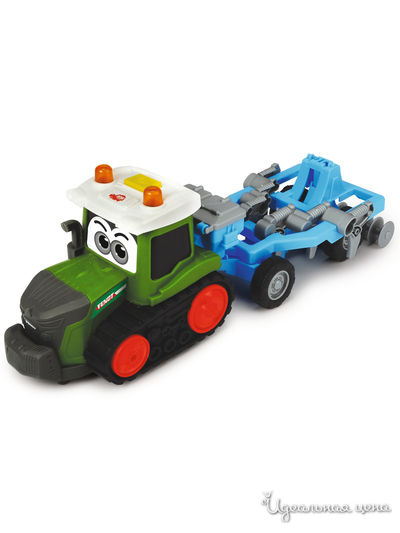 Трактор Happy Fendt с плугом, 30 см свет звук DICKIE