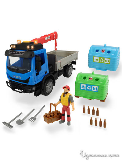 Набор перевозчика стеклотары 7 акс. свет звук, 25 см DICKIE