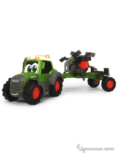 Трактор Happy Fendt с ворошилкой для сена, 30 см свет звук DICKIE