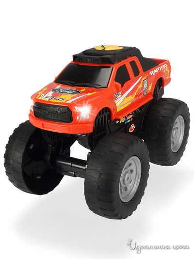 Ford Raptor Рейсинговый монстр-трак  моторизированный, 25,5 см красный свет звук DICKIE, цвет красный