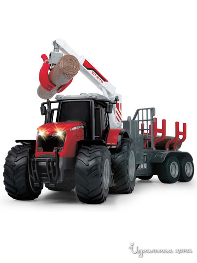 Трактор с прицепом Massey Ferguson 8737 фрикционный, 42 см свет звук DICKIE