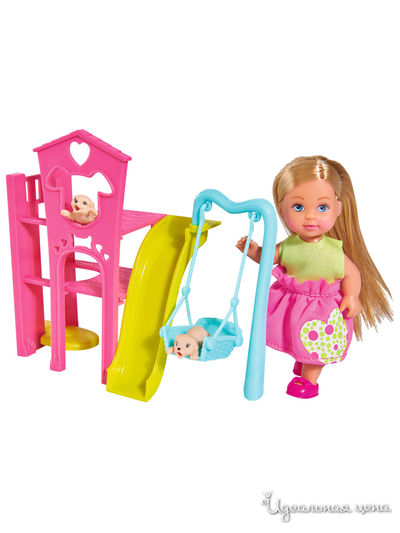 Кукла Еви 12 см с собачками набор Игровая площадка для питомцев Simba