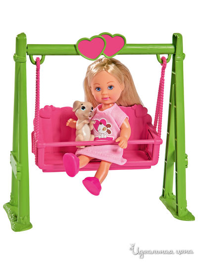 Кукла Еви 12 см на качели с собачкой Simba