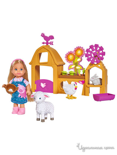 Кукла Еви 12 см набор Счастливая ферма Simba