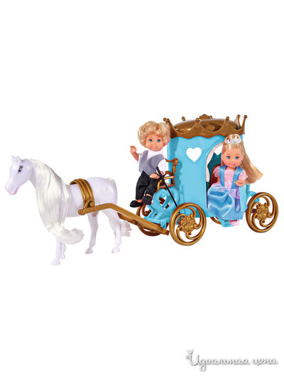 Кукла Еви 12 см и Тимми в карете Simba
