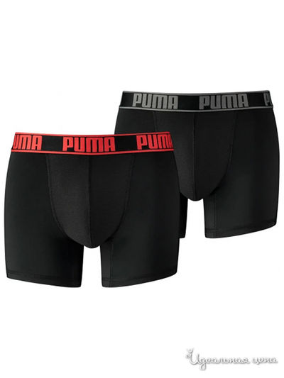 Боксеры, 2 шт Puma, цвет черный