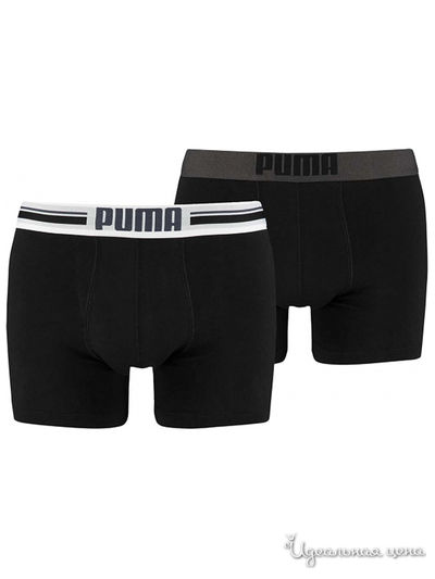 Боксеры, 2 шт Puma, цвет черный