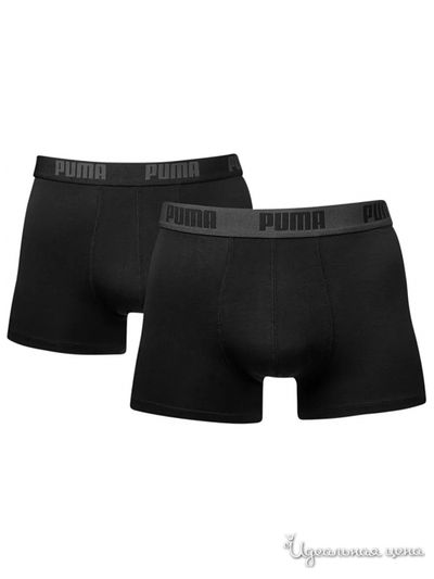 Боксеры, 2 шт Puma, цвет черный
