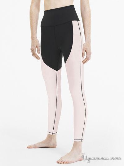 Леггинсы Puma, цвет розовый, черный