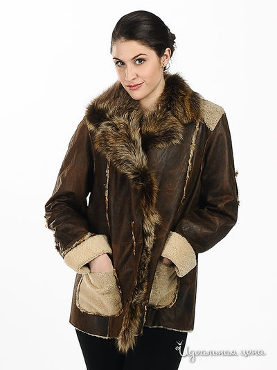 Дубленка Sandro Ferrone&Suprem, цвет цвет коричневый