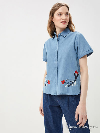 Блуза Baon, цвет голубой-синий