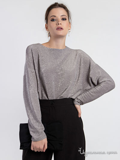 Блуза MariKo, цвет серебристый