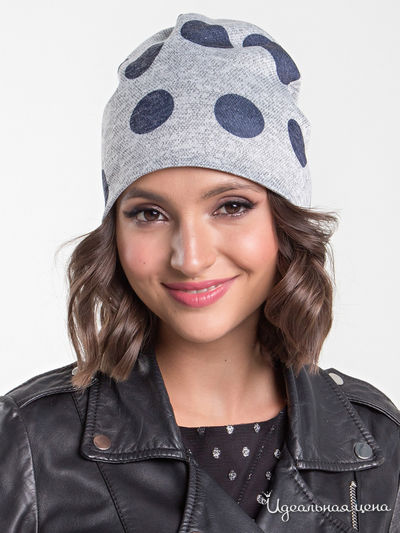 Шапка MariKo, цвет серый, темно-синий
