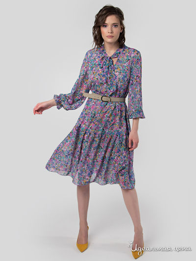 Платье MariKo, цвет синий, розовый, мятный