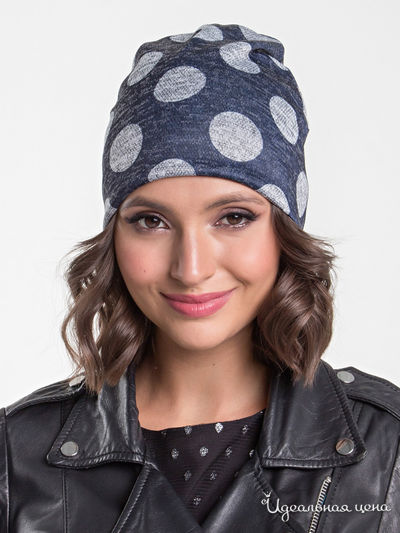 Шапка MariKo, цвет темно-синий, серый