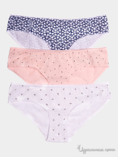 Трусы Vis-a-vis, цвет WHITE/D.BLUE/PINK