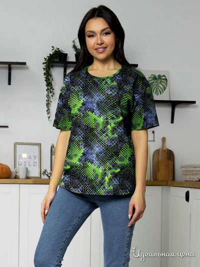 Футболка Vis-a-vis, цвет сине-зеленый