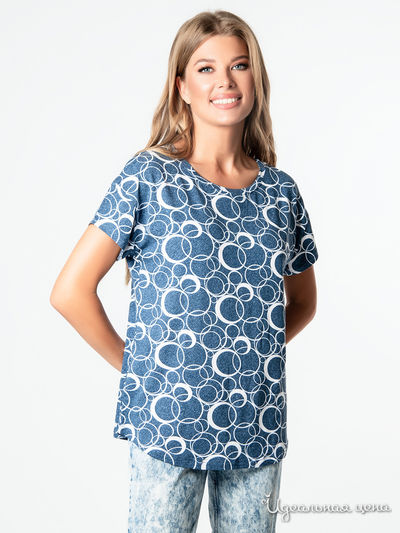 Футболка Vis-a-vis, цвет бело-голубой