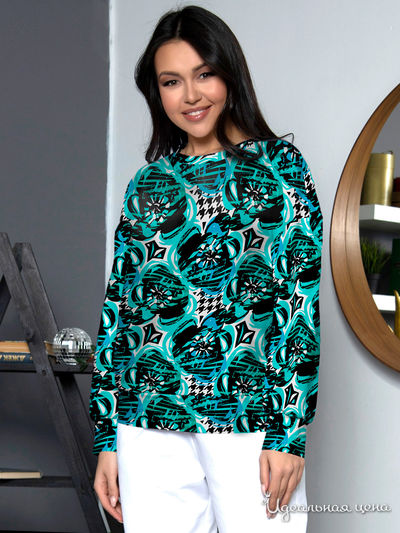 Толстовка Vis-a-vis, цвет черно-зеленый