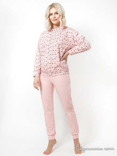 Комплект: лонгслив, брюки Vis-a-vis, цвет розовый