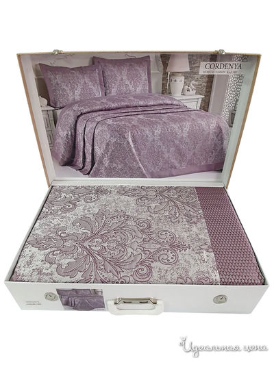 Комплект: покрывало 240*260 см, наволочки 2 шт ISSIHOME COLLECTION, цвет изумрудный