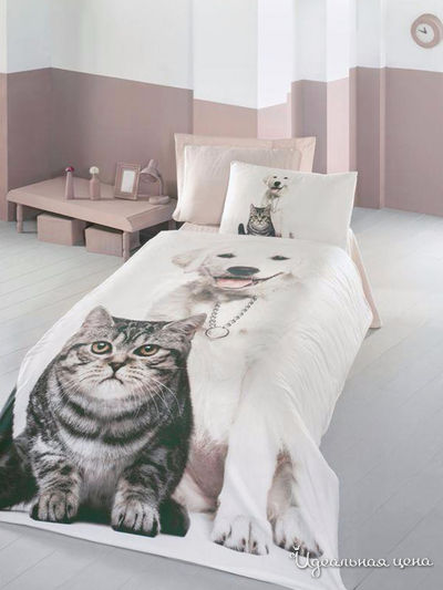 Комплект постельного белья, евро VICTORIA, цвет мультиколор