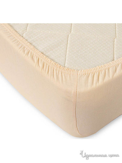 Трикотажная простыня на резинке, 100*200 см Maxstyle, цвет абрикос