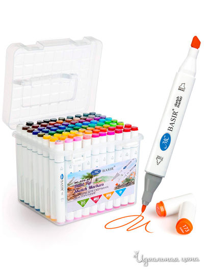 Набор 80 скетчмаркеров Аниме в чемоданчике MC-Basir
