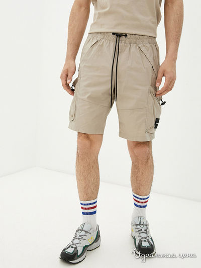 Шорты Calvin Klein, цвет бежево-серый