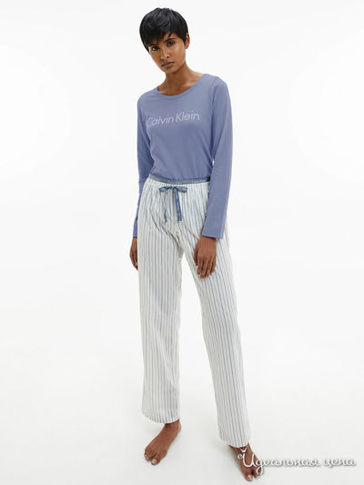Пижама Calvin Klein, цвет синий, белый