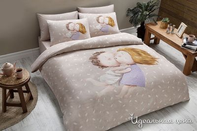 Комплект Евро постельного белья GAPCHINSKA, цвет бежевый