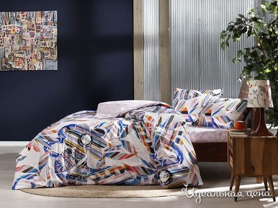 Комплект 1,5 спал. постельного белья TAC, цвет розовый