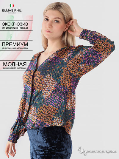 Блуза Elmas Phil, цвет Мультиколор