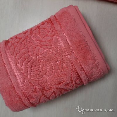 Полотенце махровое BYIDO, цвет коралловый