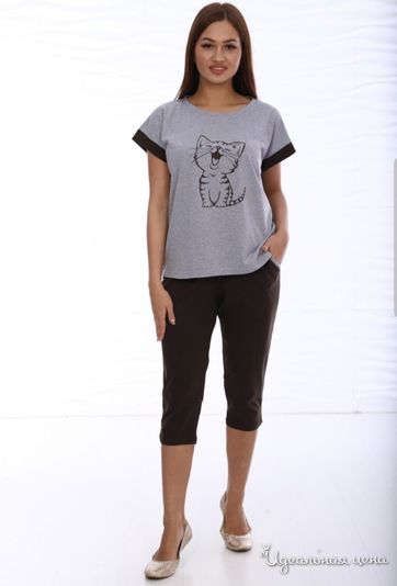 Комплект домашней одежды Sweet Home, цвет серый