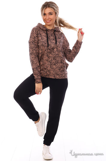 Комплект домашней одежды TRIKOTEL, цвет коричневый/черный