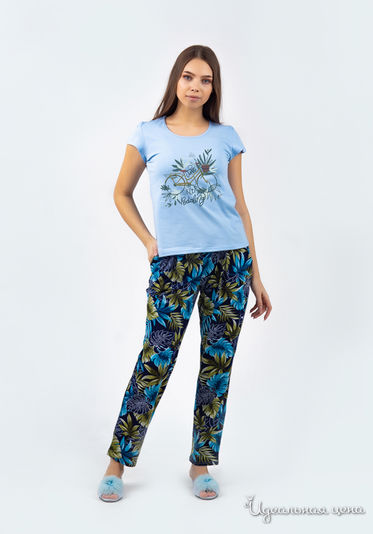Комплект домашней одежды TRIKOTEL, цвет голубой/синий