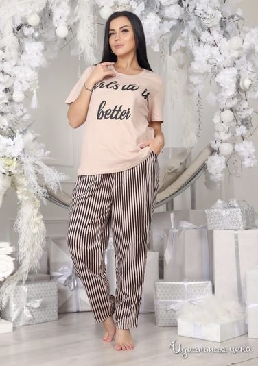  Sweet Home, цвет розовый/полоска