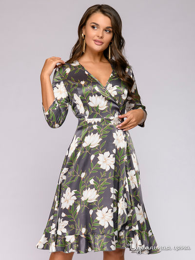  D&M by 1001DRESS, цвет серый (цветочный принт)
