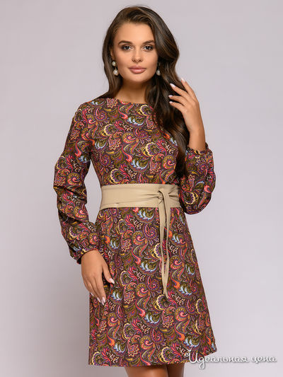  D&M by 1001DRESS, цвет бордовый (принт)